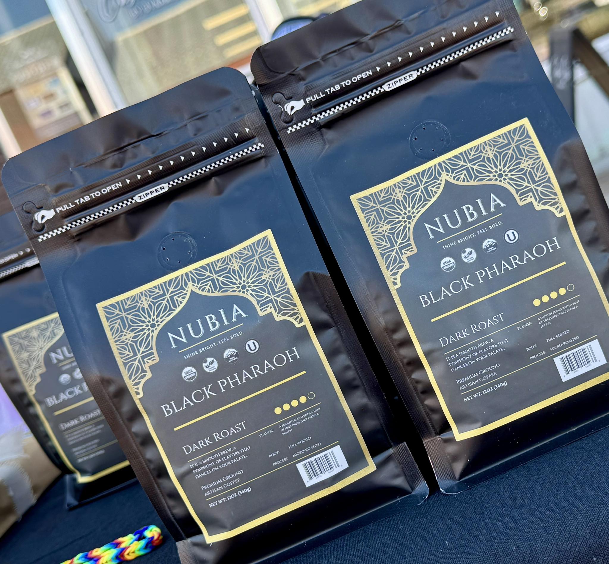 Sacs de cafe Nubia Black Pharaoh, torrefaction foncee